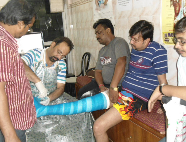 Dr. Amitava Narayan Mukherjee in his clinic